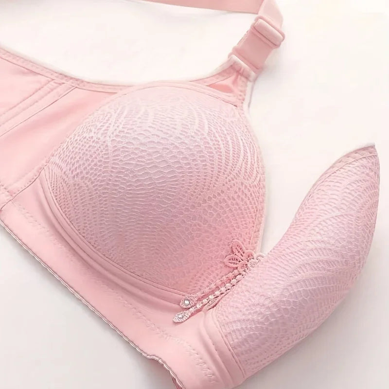 5-Piece Women's Wire-Free Underwear: Printed Lightly Padded Adjustable Push-Up Bras