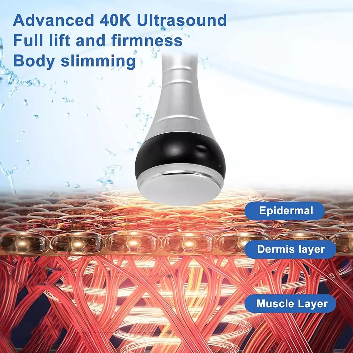 3 in1 40K Ultrasonic Cavitation Machine Body Slimming Massager RF Weight Loss Beauty Skin Tighten Lift Skin Rejuvenation (shippe