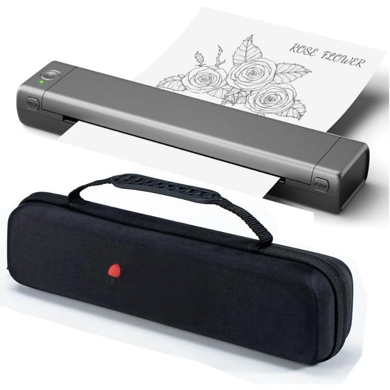 Inkless Portable Printer for Travel - Wireless Thermal Printer Compatible with Phone & Laptop, Bluetooth Printers Suppor