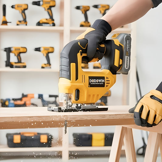 Compatible Jigsaw, 0°-45° Bevel Cutting, With LED Work Light, Battery And Fast Charger Cordless Top Saw, Adjustable In 3 Modes (straight/curved/bevel Cutting) -the Perfect Christmas Gift For Men And Fathers