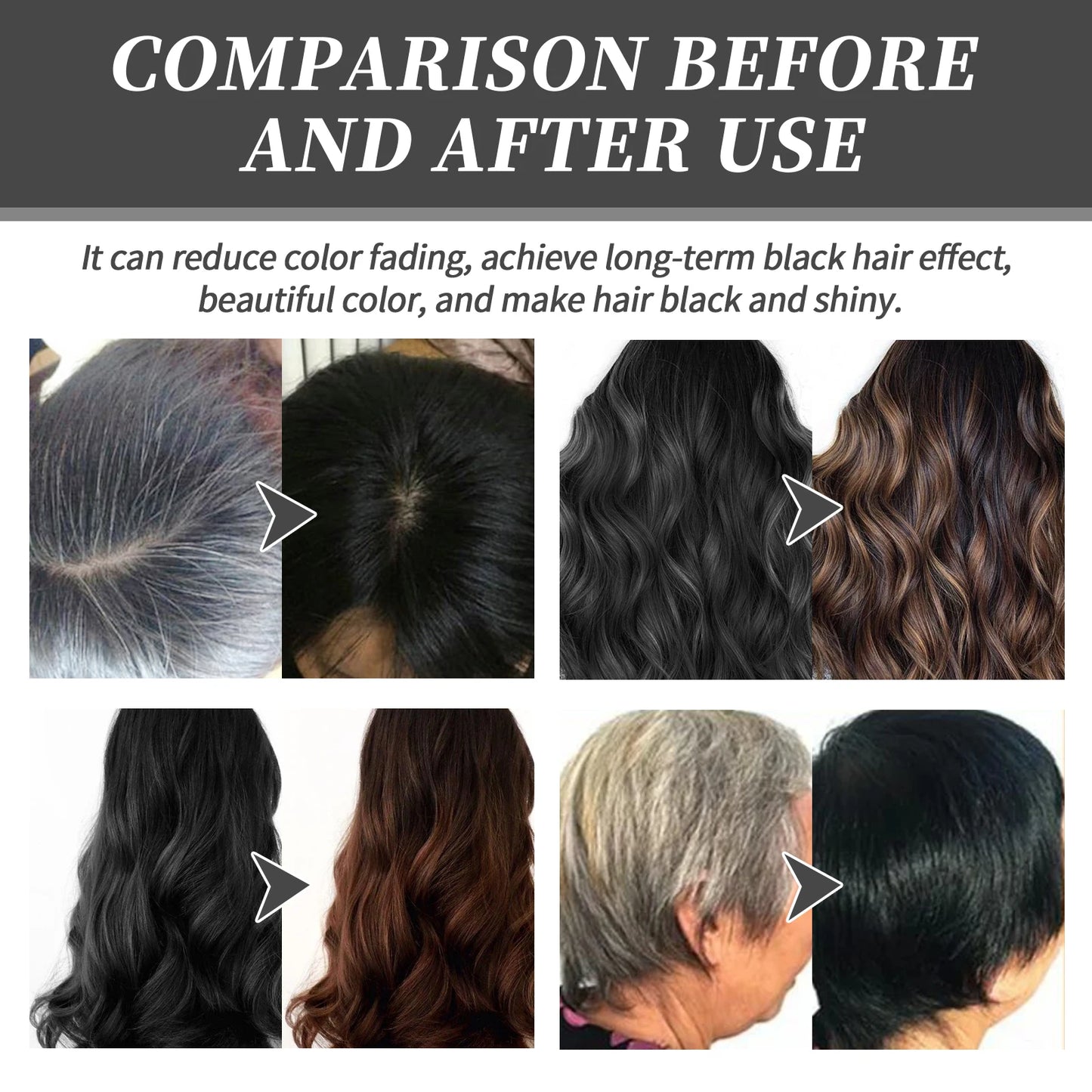 EELHOE Fruit Hair Dyeing Cream Natural Lasting Coloring Non-irritating Nourishing Scalp Plant Fragrance Hair Dyeing Cream