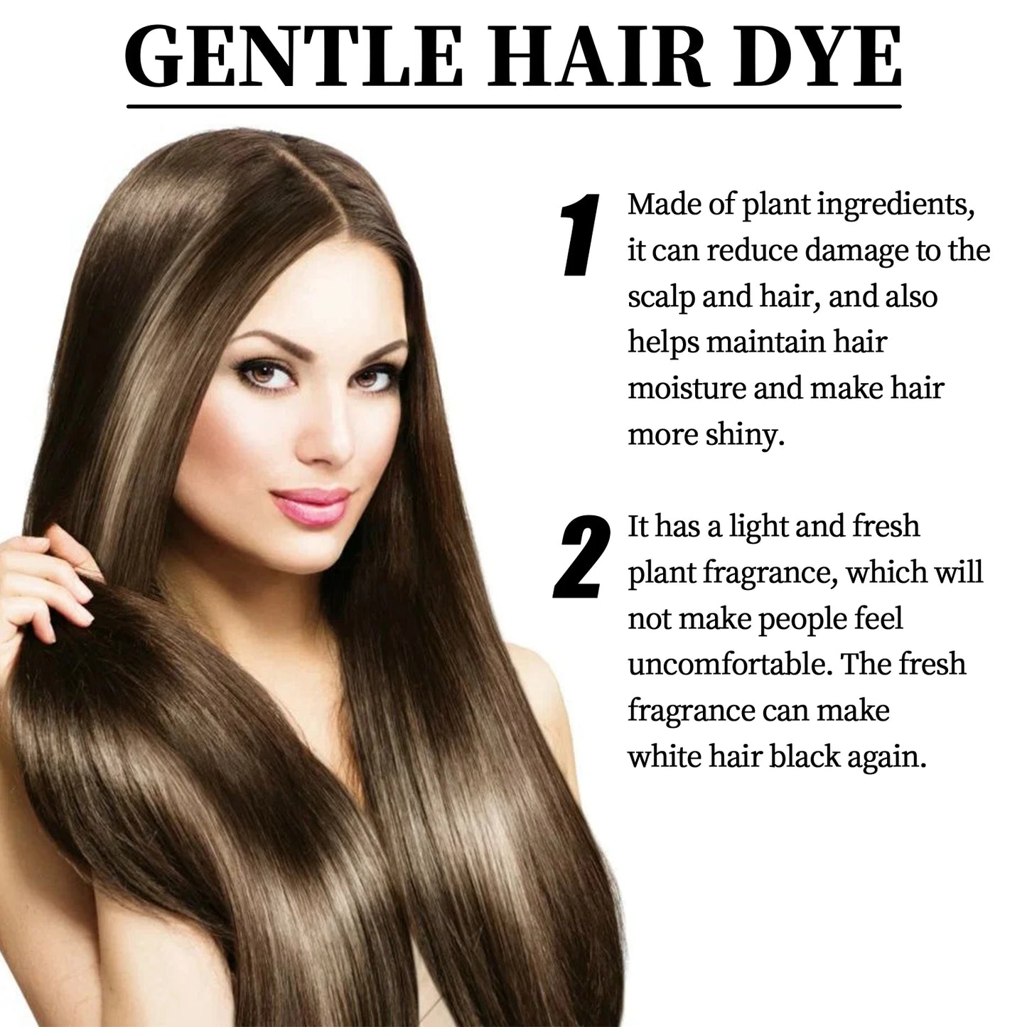 EELHOE Fruit Hair Dyeing Cream Natural Lasting Coloring Non-irritating Nourishing Scalp Plant Fragrance Hair Dyeing Cream