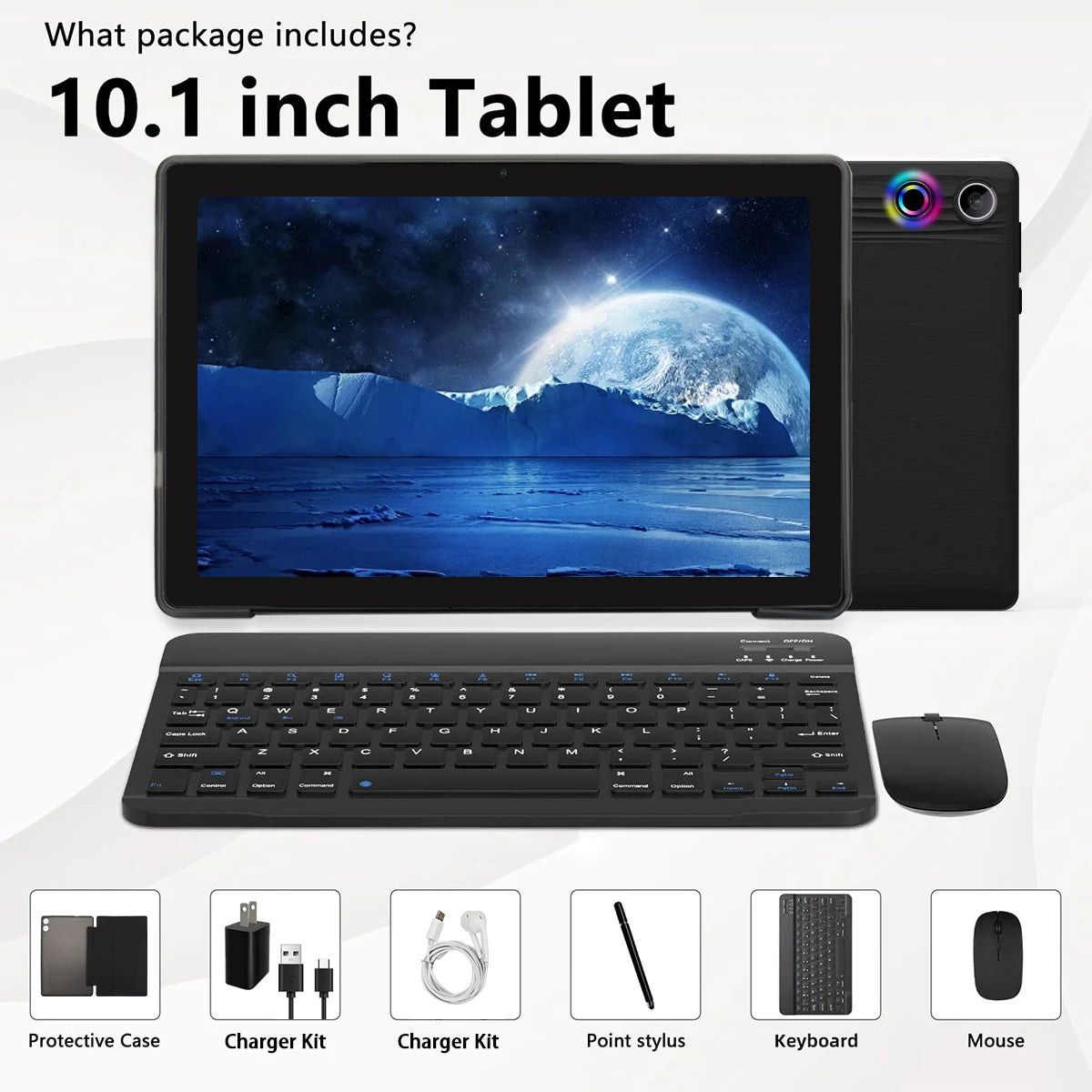 AEEZO-US Android 14 Tablet 12GB RAM 64GB ROM WiFi6 HD
