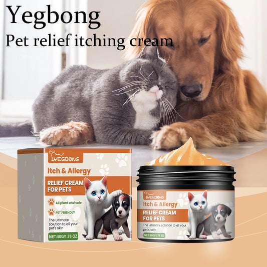 Yegbong Pet Relief Itching Cream Gentle Nourishing Protece Pet Skin Reduce Discomfort Quick Absorbed Pet Soothing Itching Cream