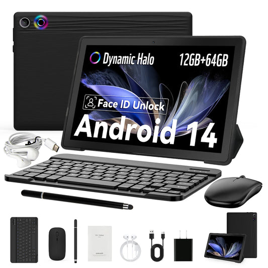 AEEZO-US Android 14 Tablet 12GB RAM 64GB ROM WiFi6 HD