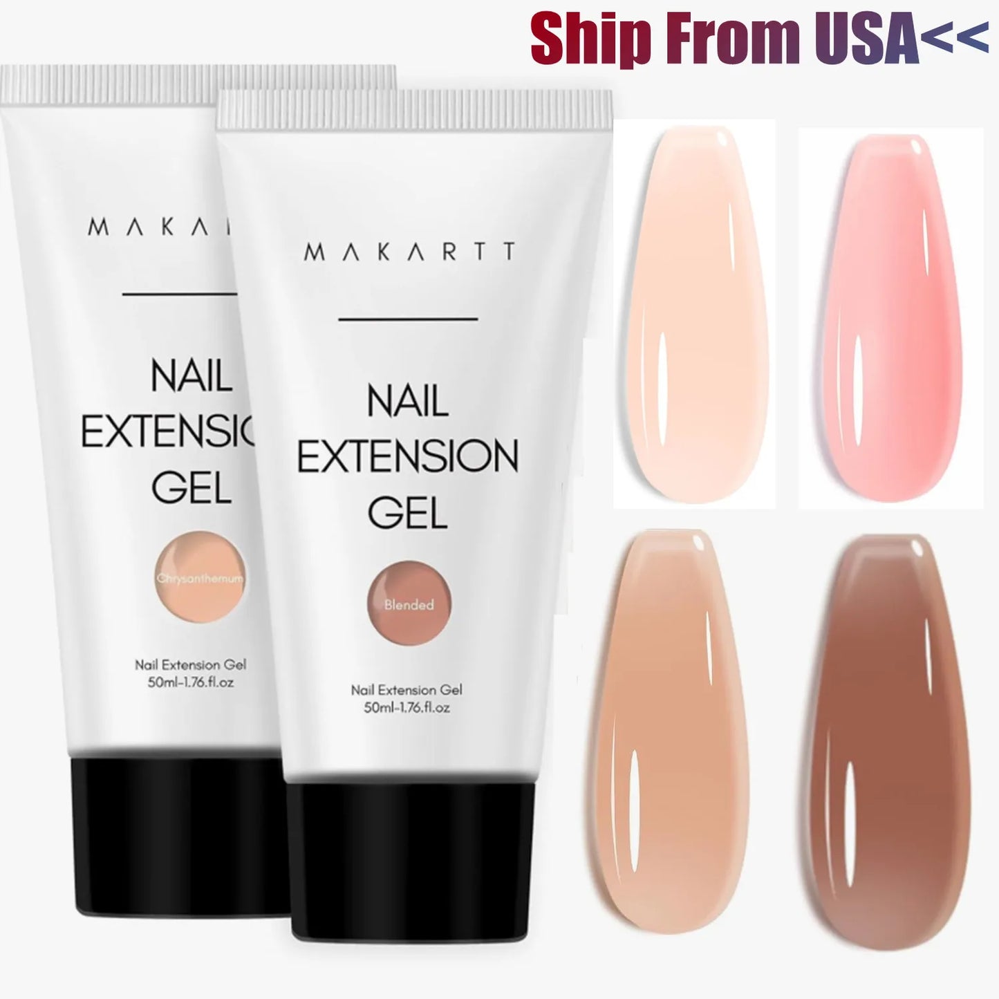 Makartt Poly Nail Extension Gel for Nails ,Clear Pink Builder & Sculting Soak Off Hard Gel for Strong Natural Look for Beginer