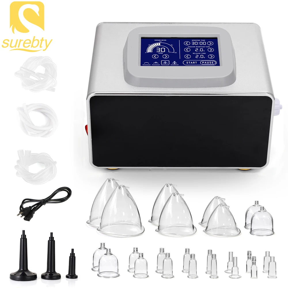 Vacuum Therapy Machine Breast Enlargement Butt Lift Tighten Lymph Detox Face Lifting Body Shaping Massage Equipment