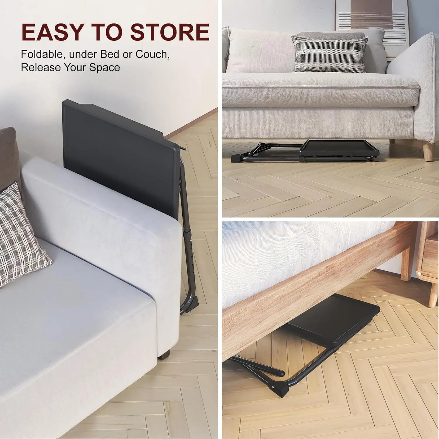 General Use TV Tray Table Adjustable Folding Couch Desk