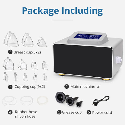 Vacuum Therapy Machine Breast Enlargement Butt Lift Tighten Lymph Detox Face Lifting Body Shaping Massage Equipment