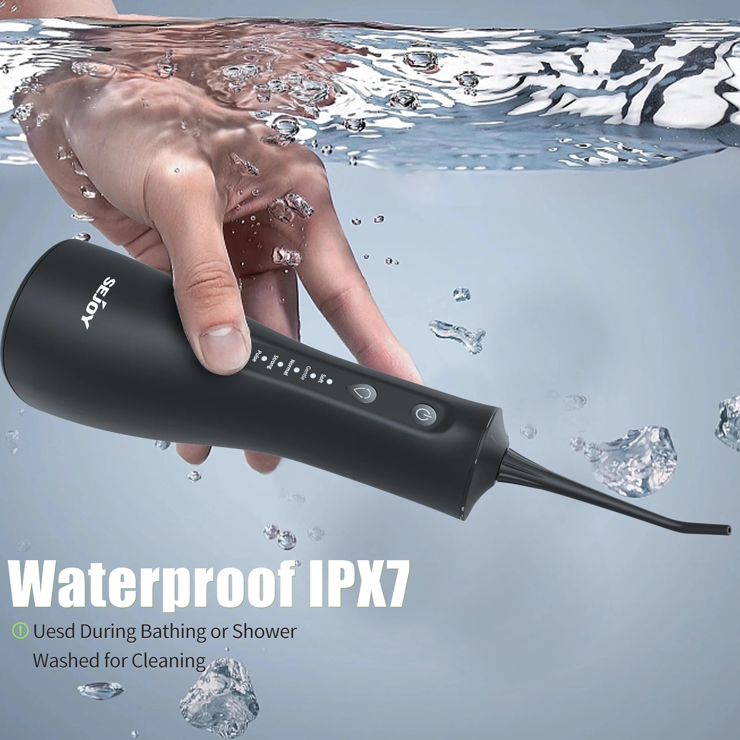 SEJOY Dental Oral Irrigator USB Rechargeable Teeth Cleaner Portable Dental Water Flosser 5 Modes IPX7 Mouth Washing Machine