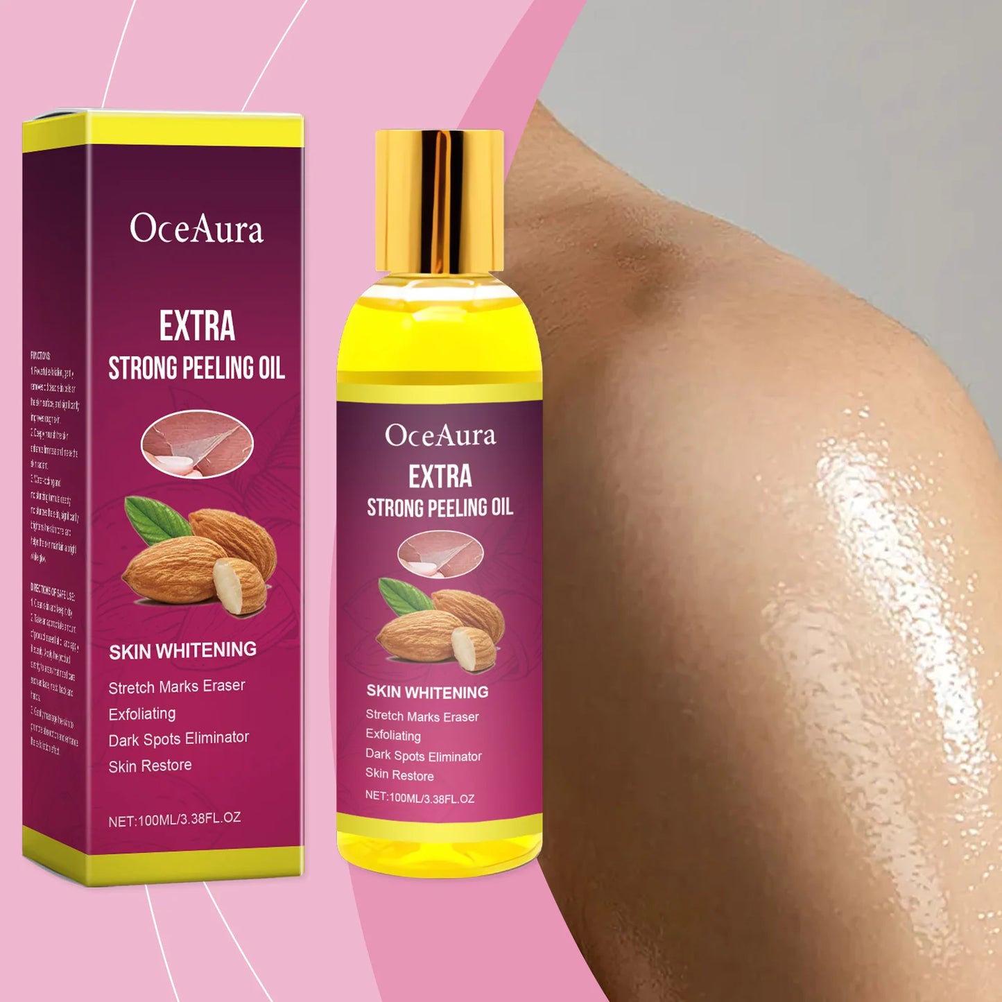 Oceaura Body Exfoliating Oil Gentle Cleaning Dead Skin Moisturizing Enhance Skin Luster Remove Dark Spots Body Peeling Oil
