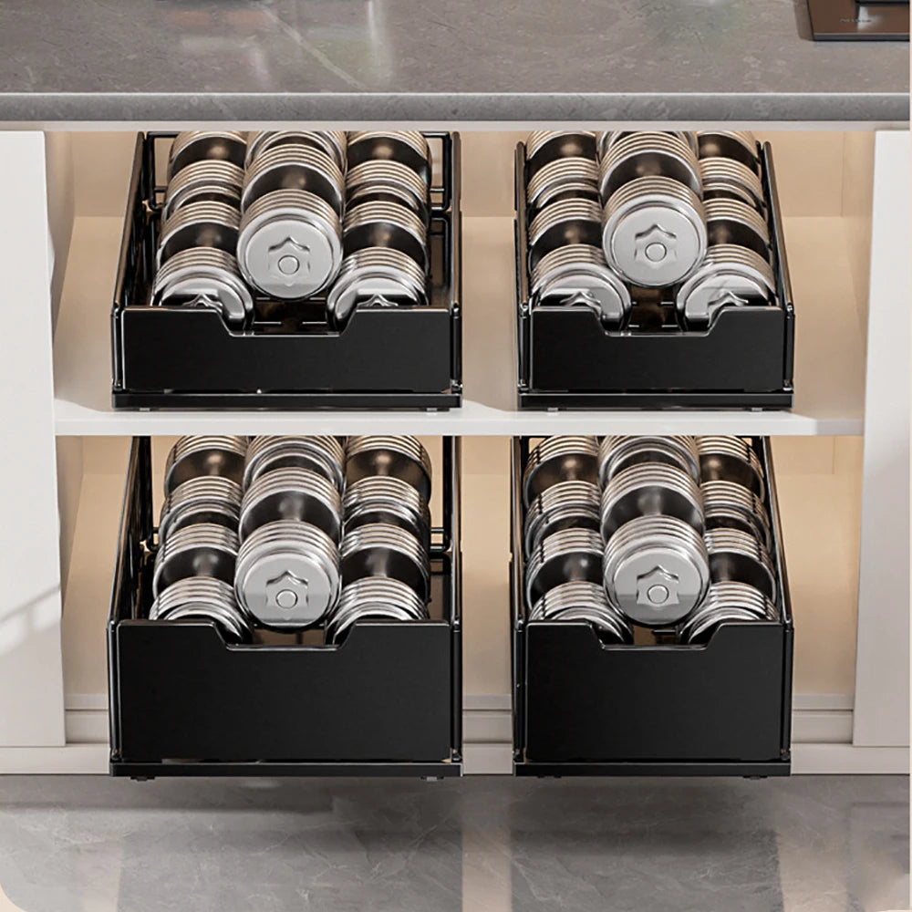 Kitchen Storage Rack Slide Drawer Storage Tray Pull Out Cabinet Organizer Seasoning Bottle Spice Storage Rack Kitchen Organizer