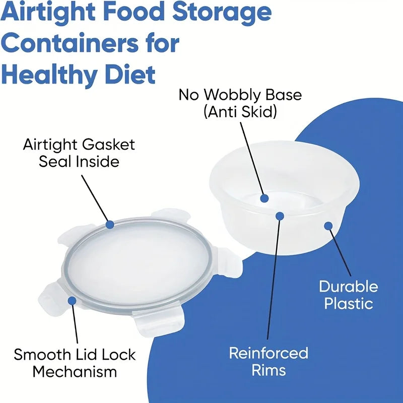 48pcs Leakproof Food Storage Containers Set, BPA-Free Stackable Meal Prep, Easy-Snap Lids, Free Labels & Marker