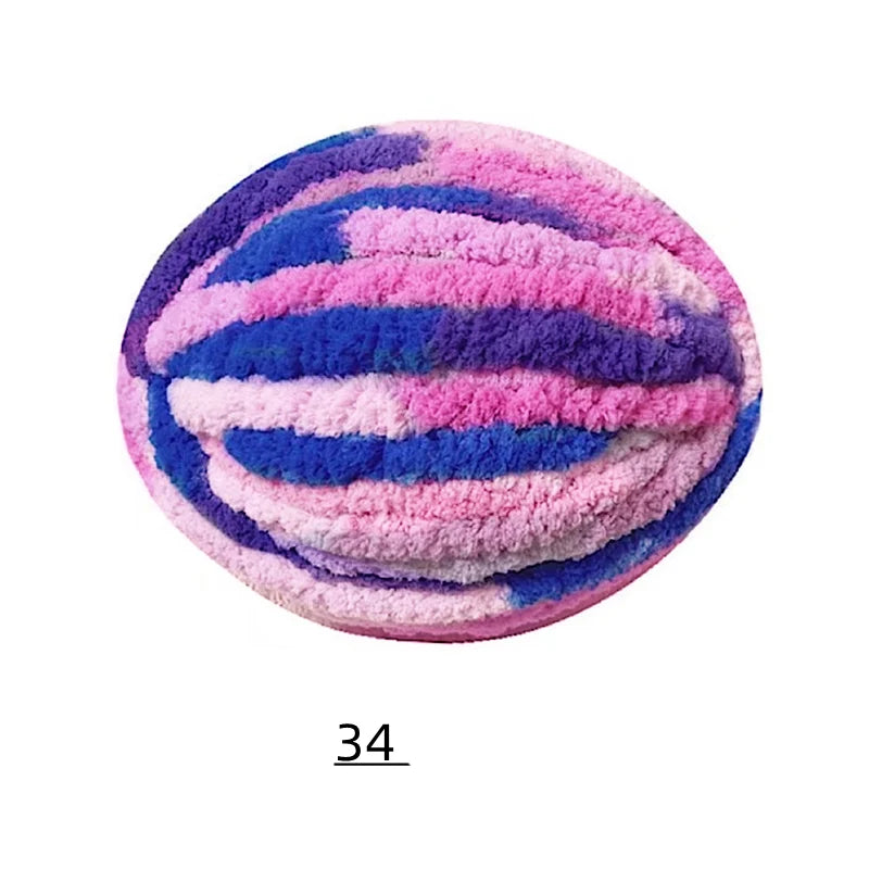 250g Extra Thick Ice Yarn Blanket Hand-Knitted DIY Thread Large Thickness Chenille Cushion Pet Nest Thread Icelandic Scarf Hat Stick Needle Close-Fitting Soft Extra Thick Wool Ball 1 Piece = 1 Piece = 250 Grams