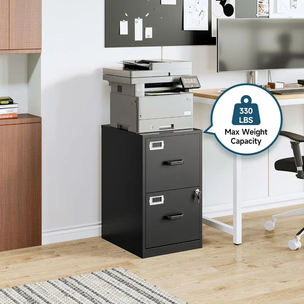 General Use 2 Drawer Locking Filing Cabinet For Home Office