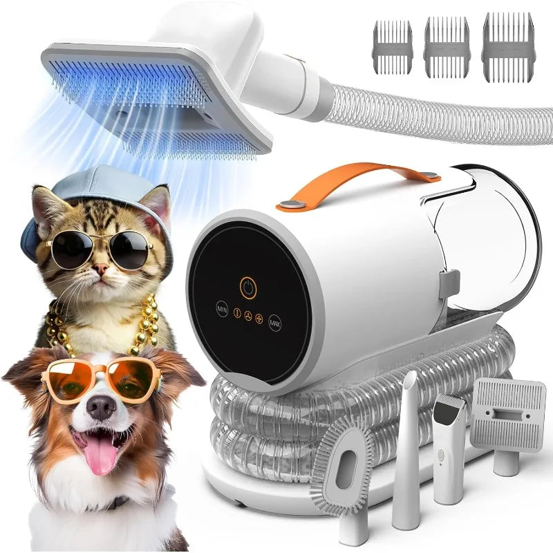 Vacuum for Shedding Grooming, 12000Pa Suction Dog Grooming Kit, 2L Dust Cup, 3 Levels
