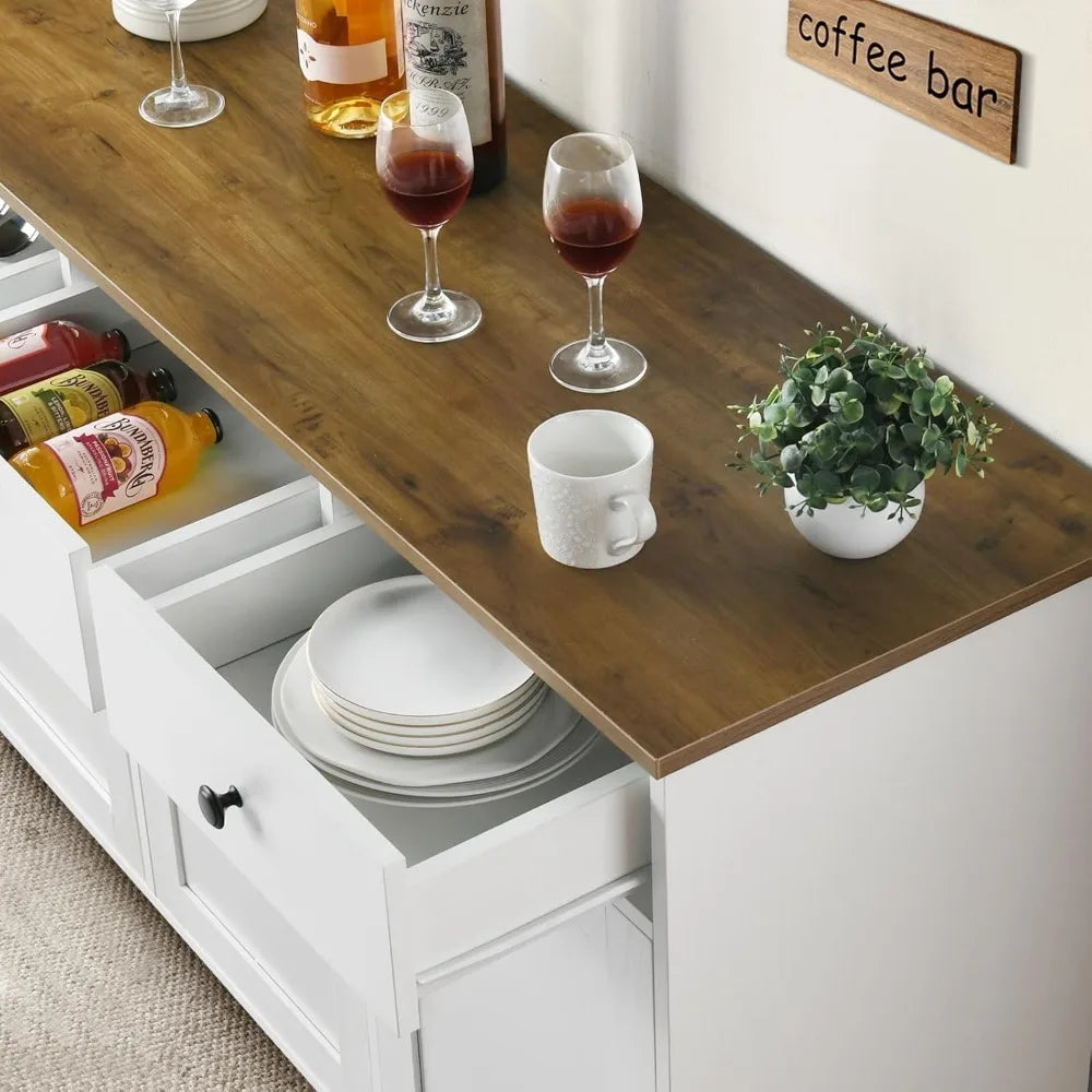 HUANZHUANG Modern Buffet Sideboard Cabinet With Storage