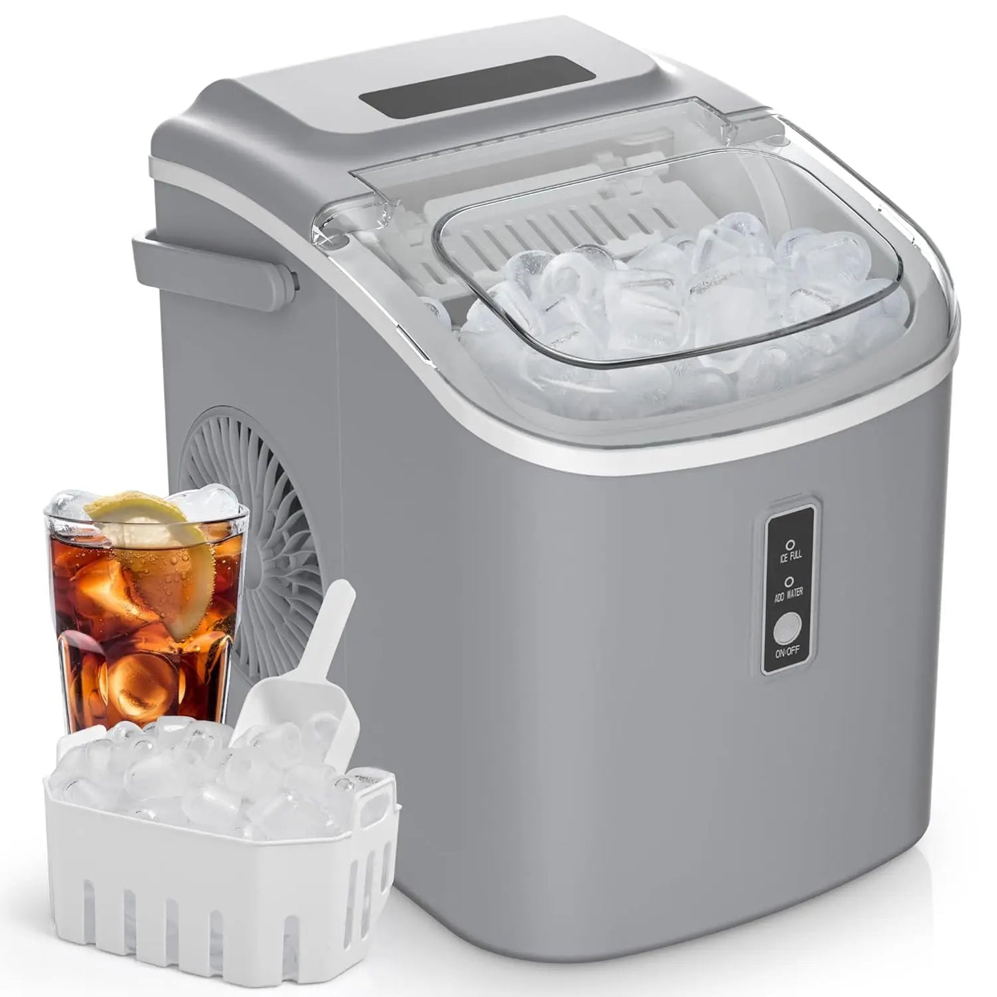 XMSJ Countertop Ice Maker 26 Lbs Per Day Auto Clean