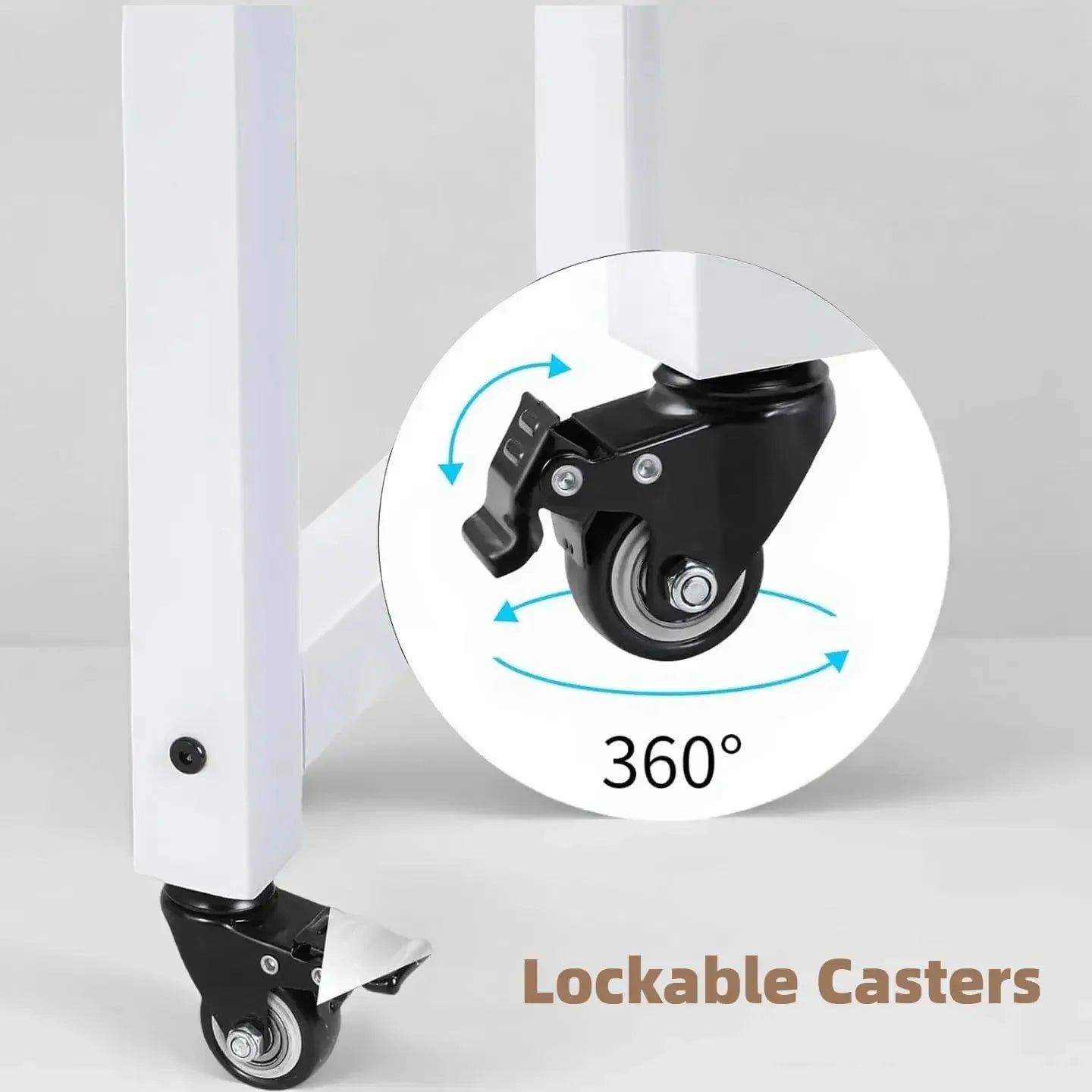 XMSJ Overbed Table With Wheels Mobile Computer Desk