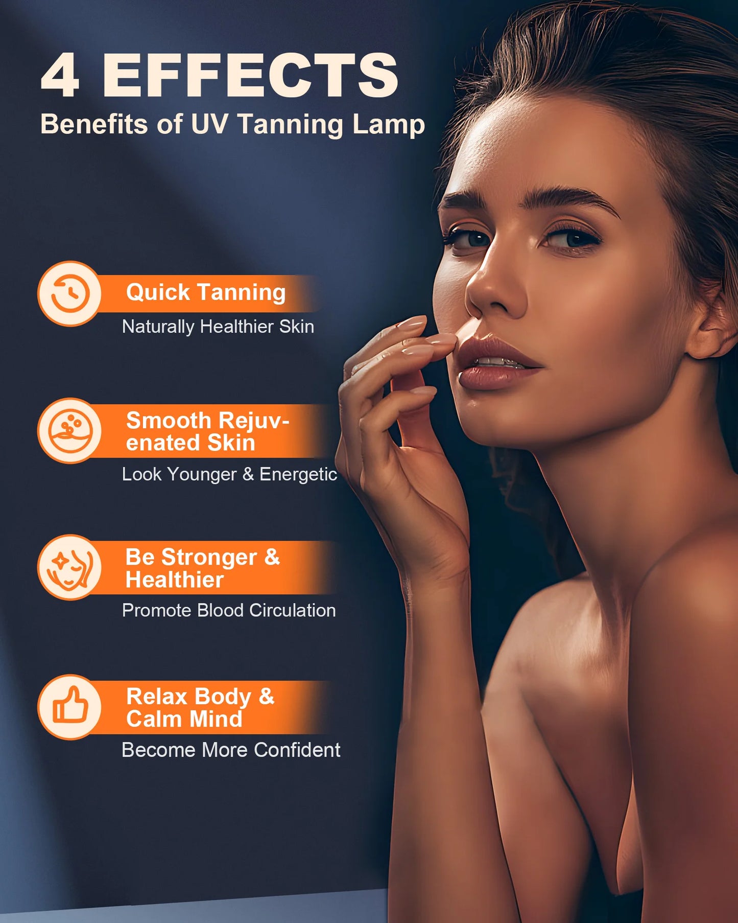 45W Tanning Skin Care Lamp ﻿225PCS Blue Light 460nm LEDs Home Sunbathing Tanning Lamp for Face Body Bronze Skin Tanning Lamp