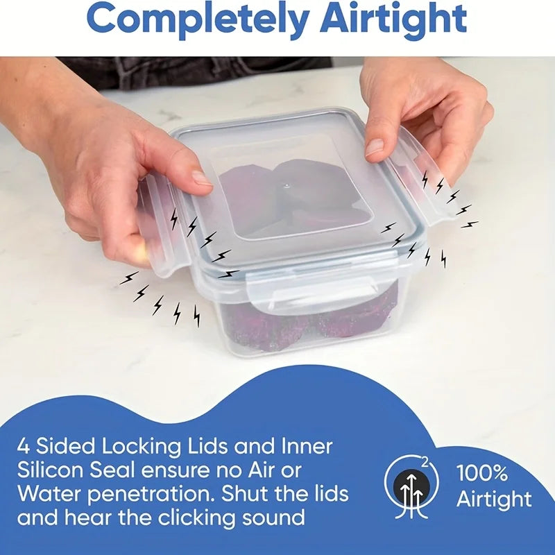 48pcs Leakproof Food Storage Containers Set, BPA-Free Stackable Meal Prep, Easy-Snap Lids, Free Labels & Marker