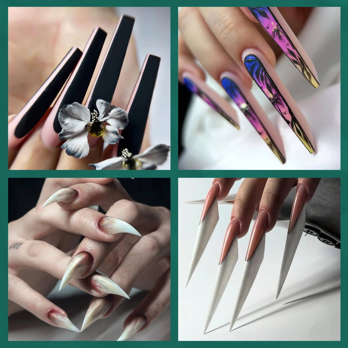 Nailpop Dual Forms 150pcs Quick Building UV Gel Molds Reusable Full Coverage Acrylic Top Extension Forms Poly Nail Gel Molds