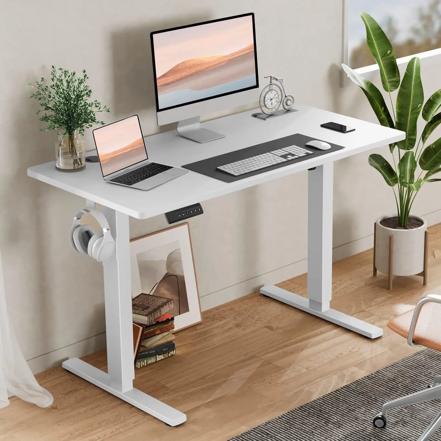 XMSJH Adjustable Standing Desk Sit to Stand Computer Table