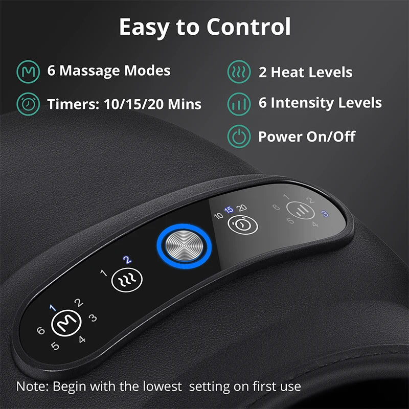 Wireless Electric Hand Massager Air Compression Hot Compress Palm Acupoint Massager Finger Arthritis Numbness Muscle Relaxation