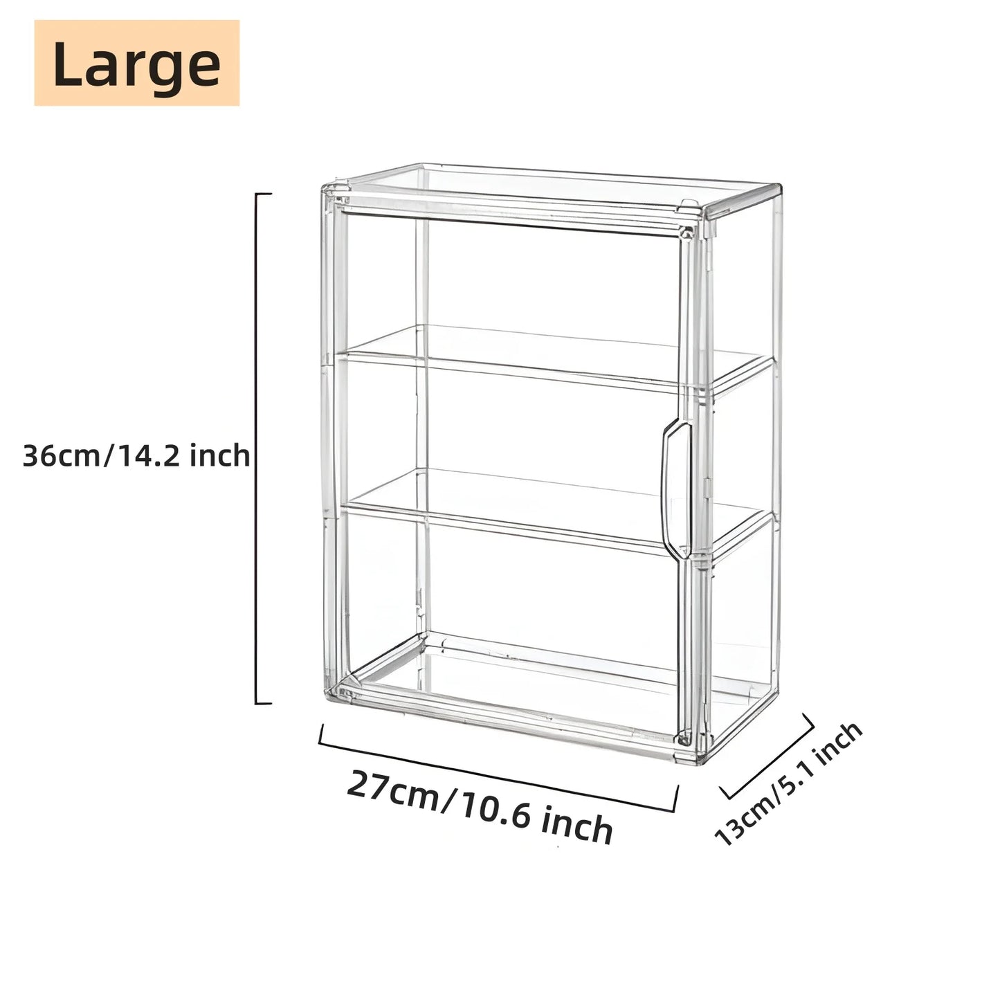 Acrylic Clear Storage Box Transparent Blind Box Organizer Doll Display Case For Labubu Figure Figurine Collectibles
