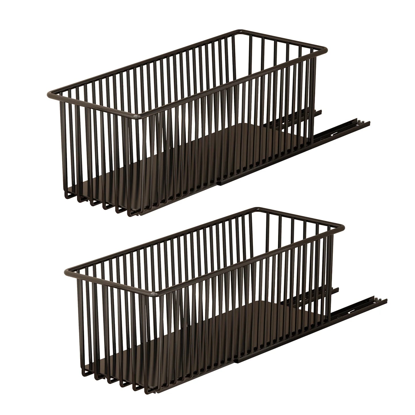 Pull Out Cabinet Organizer, 2 Pack Slide Out Drawers Pantry Shelves Under Sink Clutter Organizer, Storage for Kitchen Bathroom