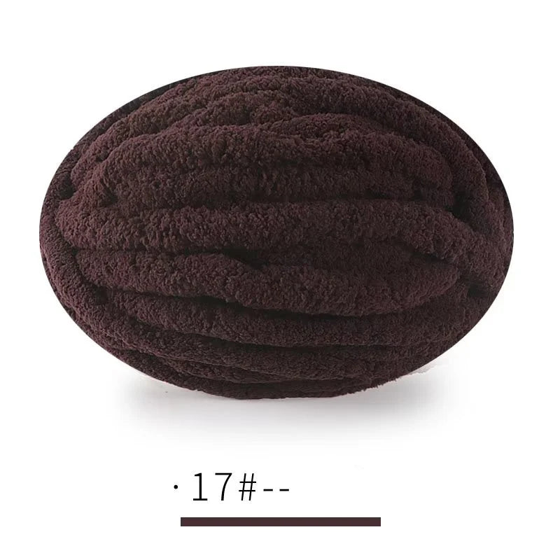 250g Extra Thick Ice Yarn Blanket Hand-Knitted DIY Thread Large Thickness Chenille Cushion Pet Nest Thread Icelandic Scarf Hat Stick Needle Close-Fitting Soft Extra Thick Wool Ball 1 Piece = 1 Piece = 250 Grams