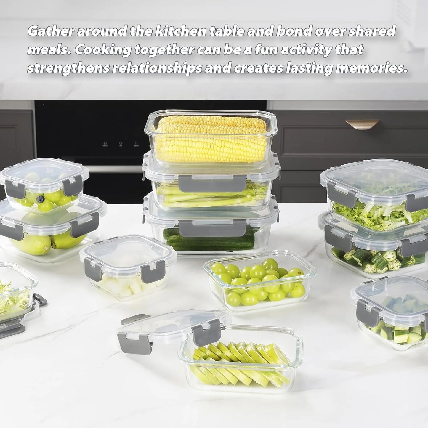 Glass Food Storage Containers With Lids Airtight Meal Prep