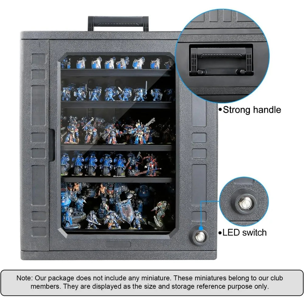 Large Miniatures Storage and Transport Case with Light