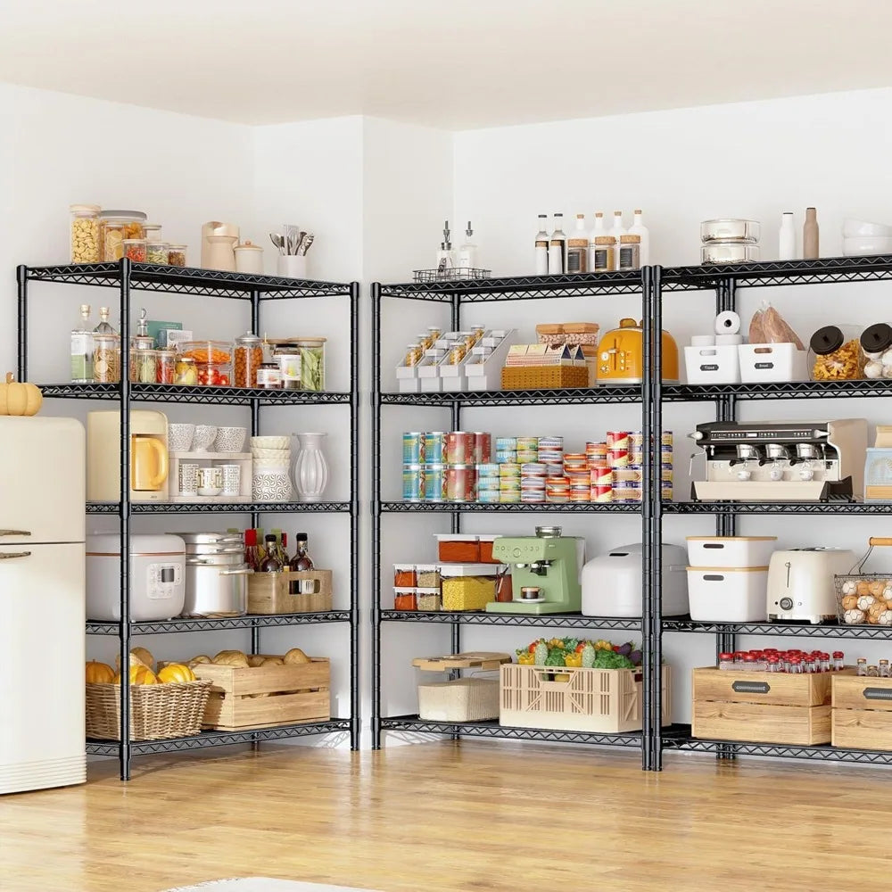 Hign-concerned Storage Shelves 5 Tier Wire Unit For Kitchen