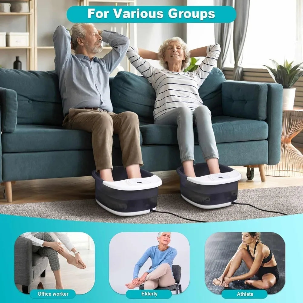 Free Delivery-Foot Spa Bath Massager with Heat [2025 Upgraded], Vibration, Temperature Control, Jets, Bubbles, Epsom Salt,
