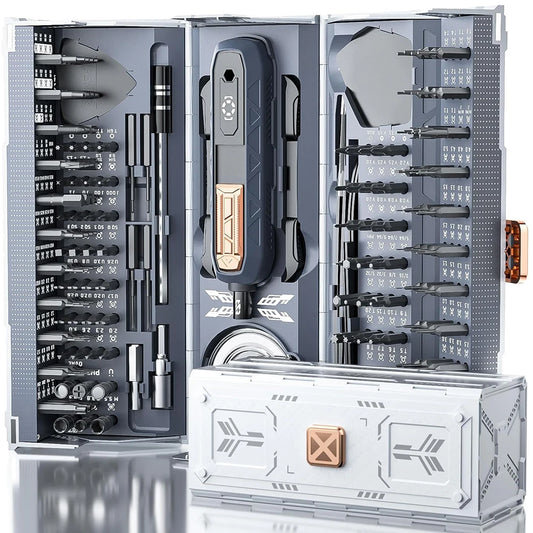 JAKEMY 180In1 Precision Screwdriver Set with Magnetic Bits - Electric or Manual Version Optional for Laptop/Phone/Glasses Repair