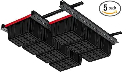 Adjustable Ceiling Mounted Garage Storage Rack - Heavy Duty Hanging Organizer for Overhead Space