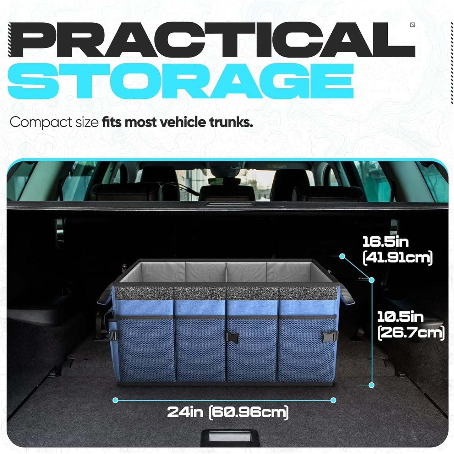 Car Trunk Organizer Collapsible SUV Storage Case Premium