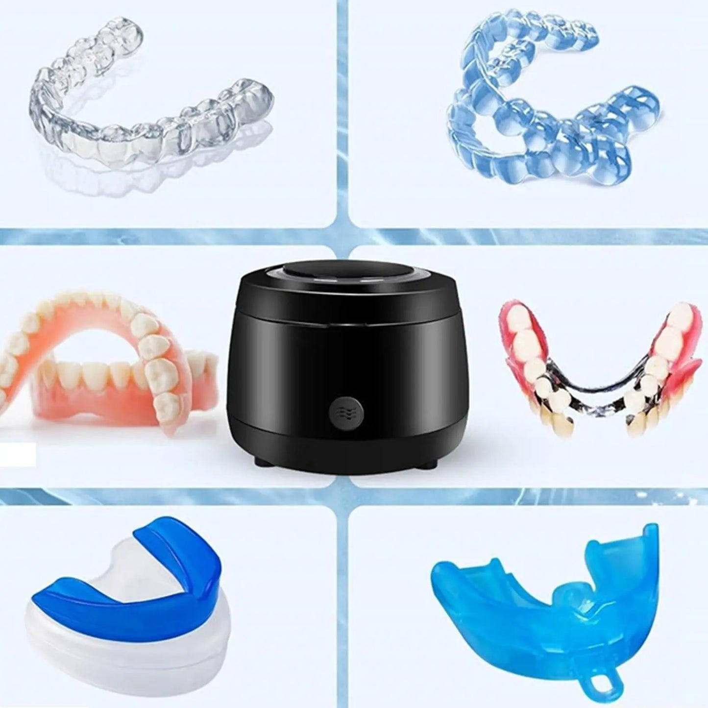 Powerful Teeth Cleaning Pod Retainer Cleaner Dentures Cleaner Professional UVC Portable Jewelry Cleaning Machine for Home Travel