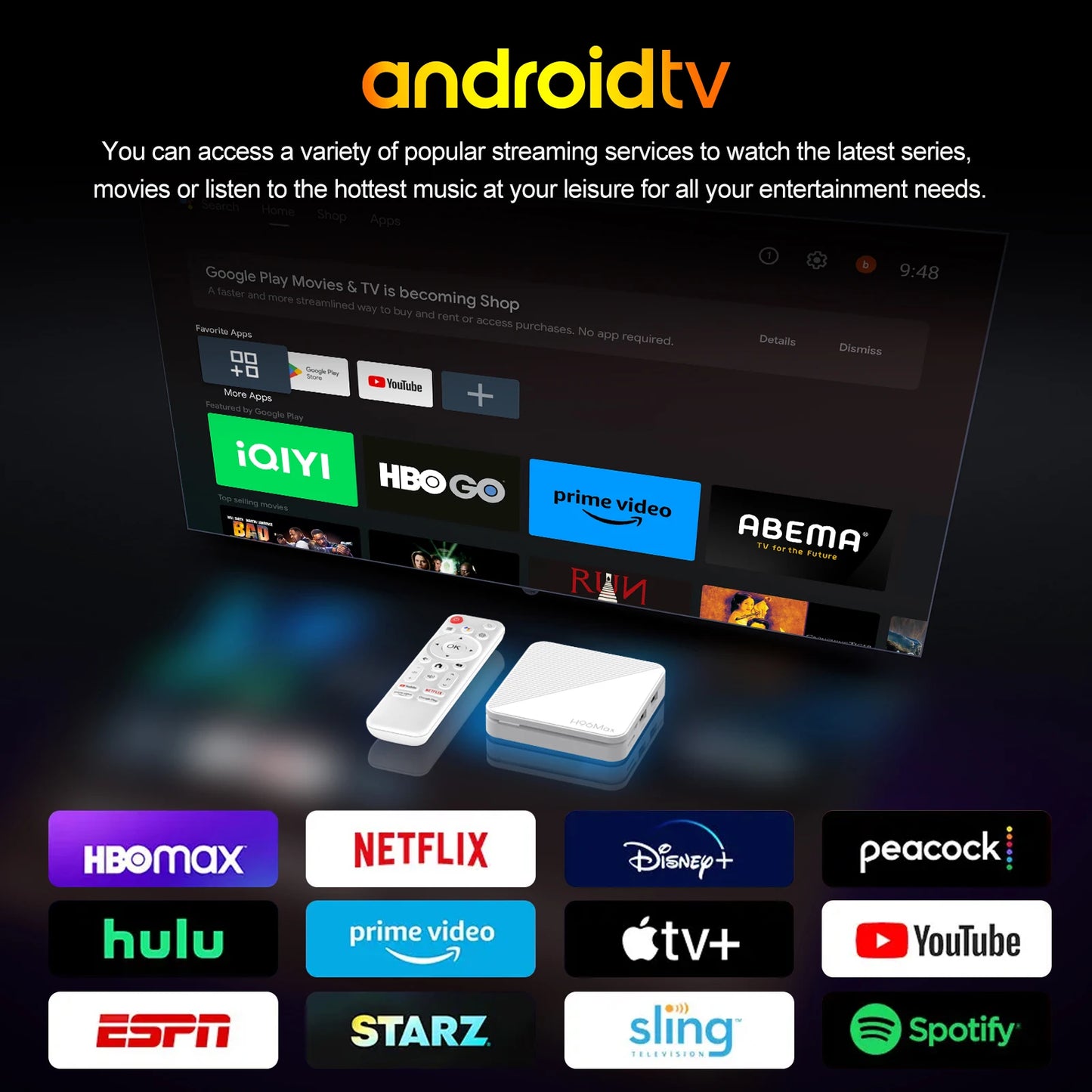 H96 H313 Smart TV Box Android 4K WiFi6 Google Voice
