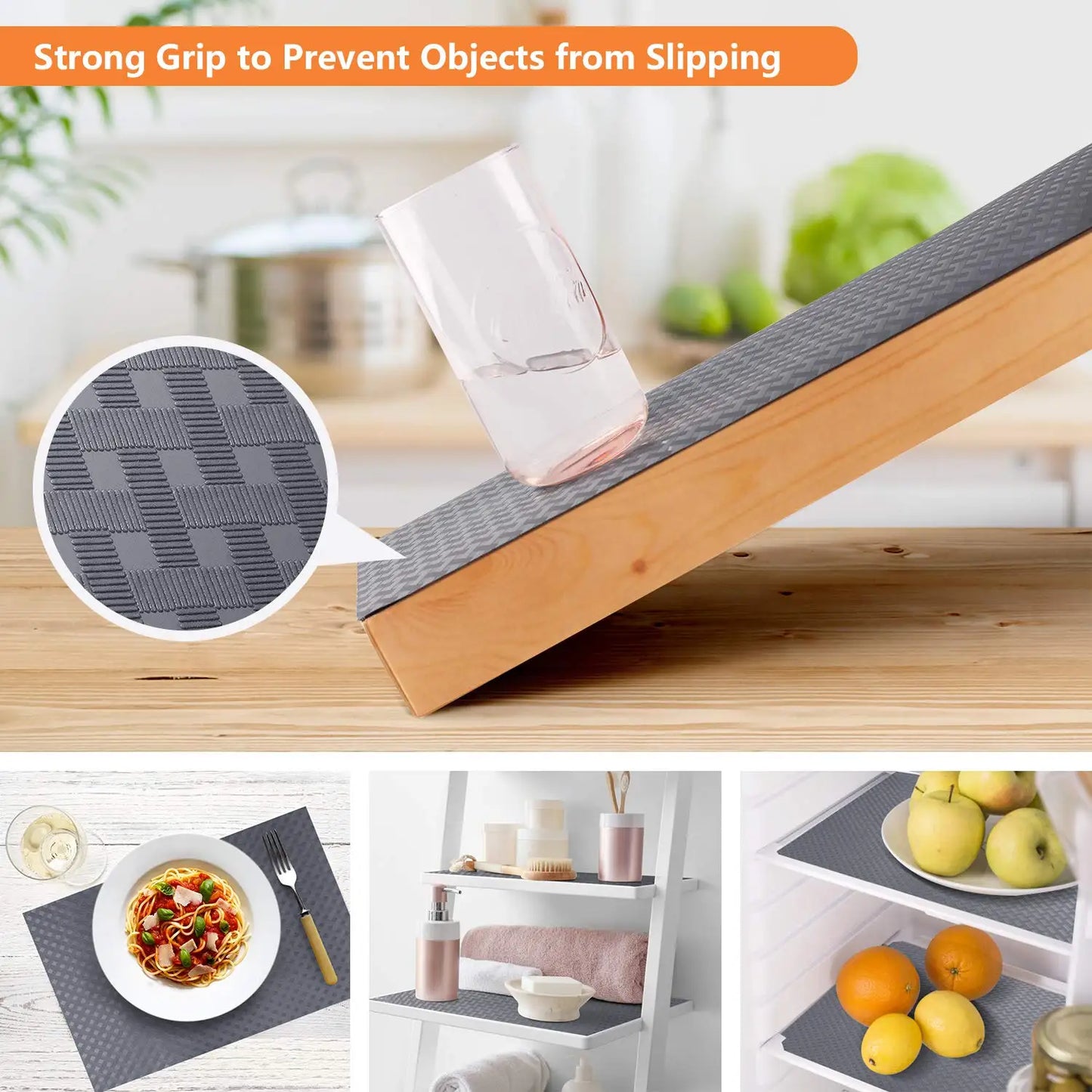 1pc Drawer and Shelf Liner for Kitchen Cabinet Non-Adhesive Non-Slip Waterproof Shelf Liner Easy to Clean for Shelves, Desks