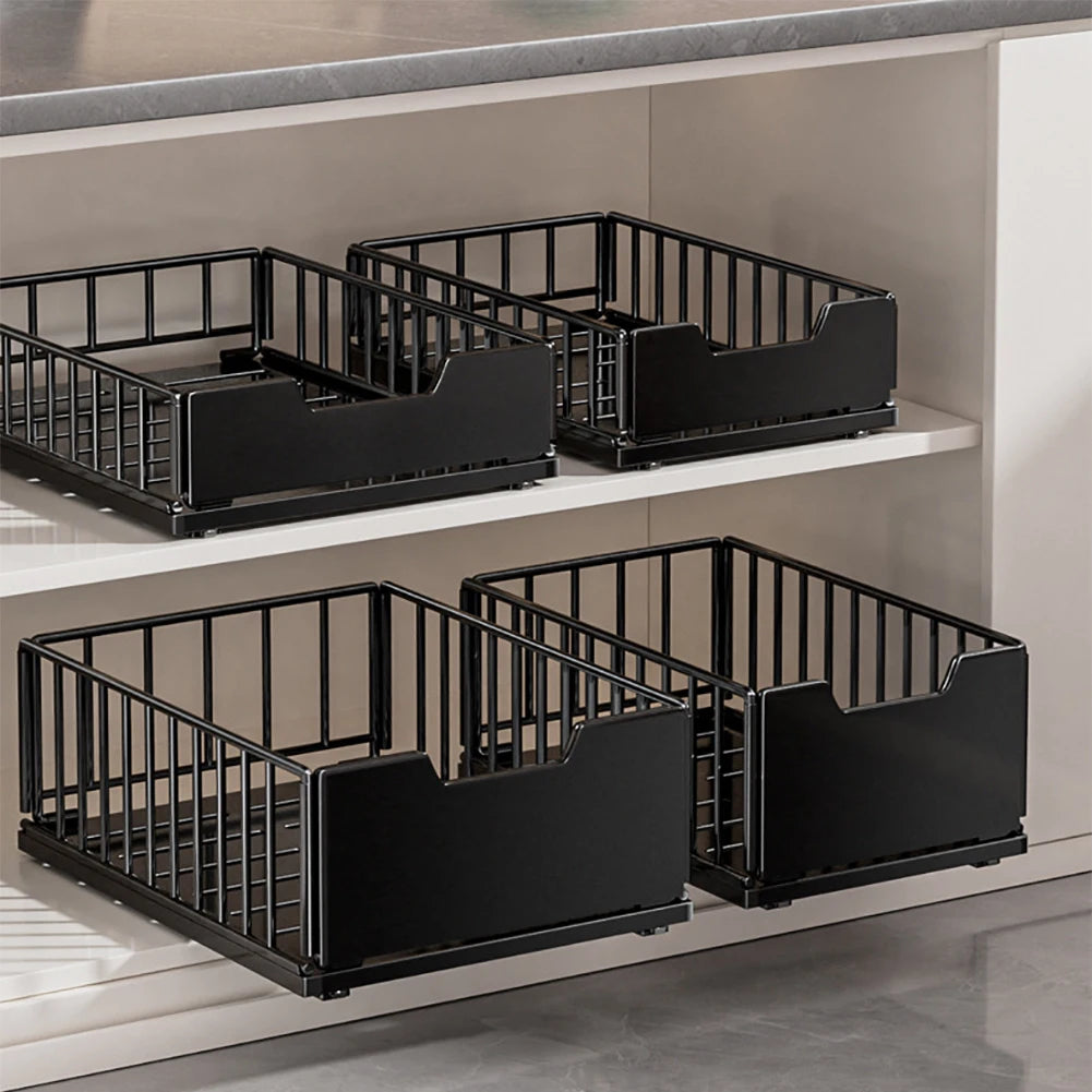 Kitchen Storage Rack Slide Drawer Storage Tray Pull Out Cabinet Organizer Seasoning Bottle Spice Storage Rack Kitchen Organizer