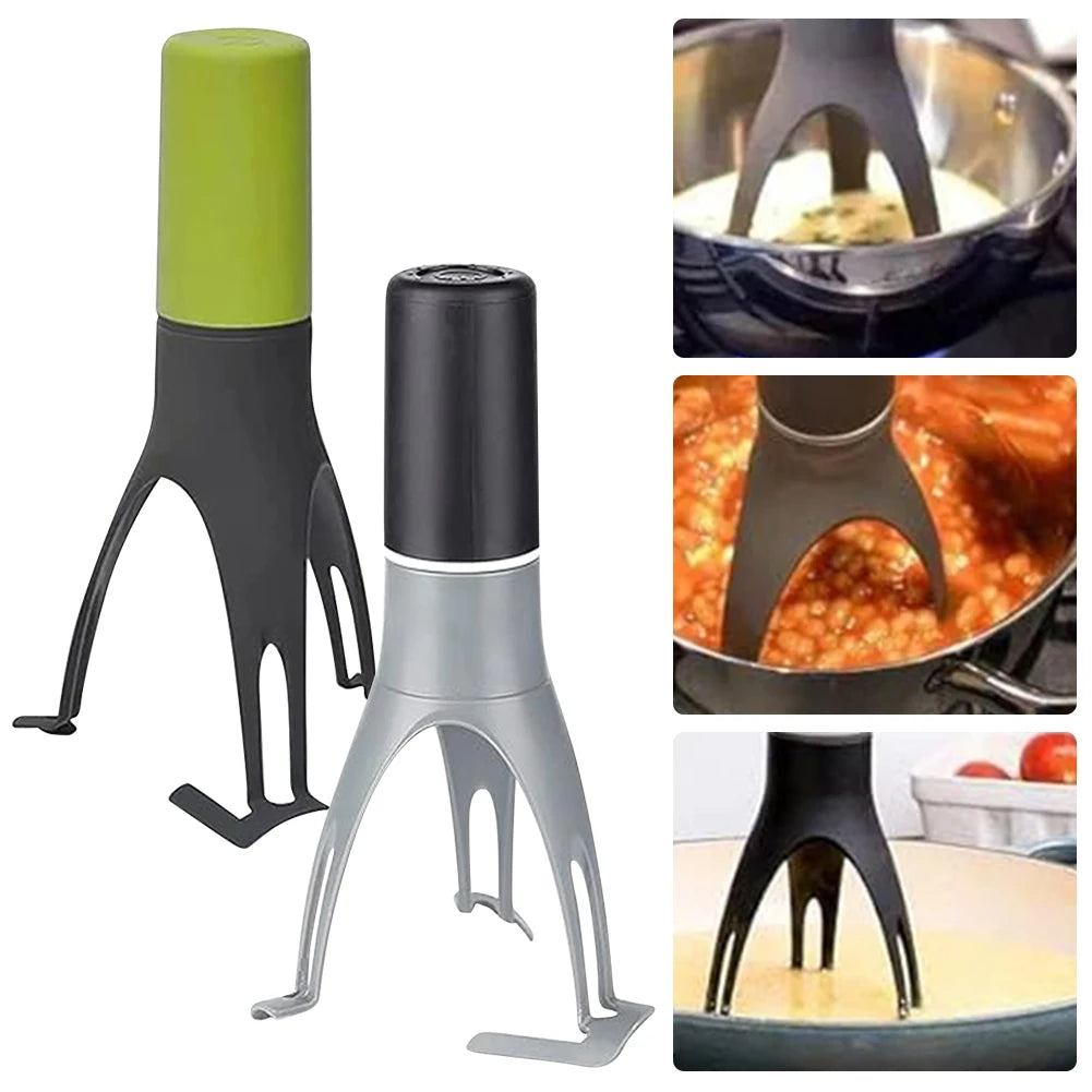 Triangle Pan Stirrer Automatic Egg Beater Multifunction Sauces Soup Cream Blender Dishwasher Safe Battery Operated Kitchen Tools