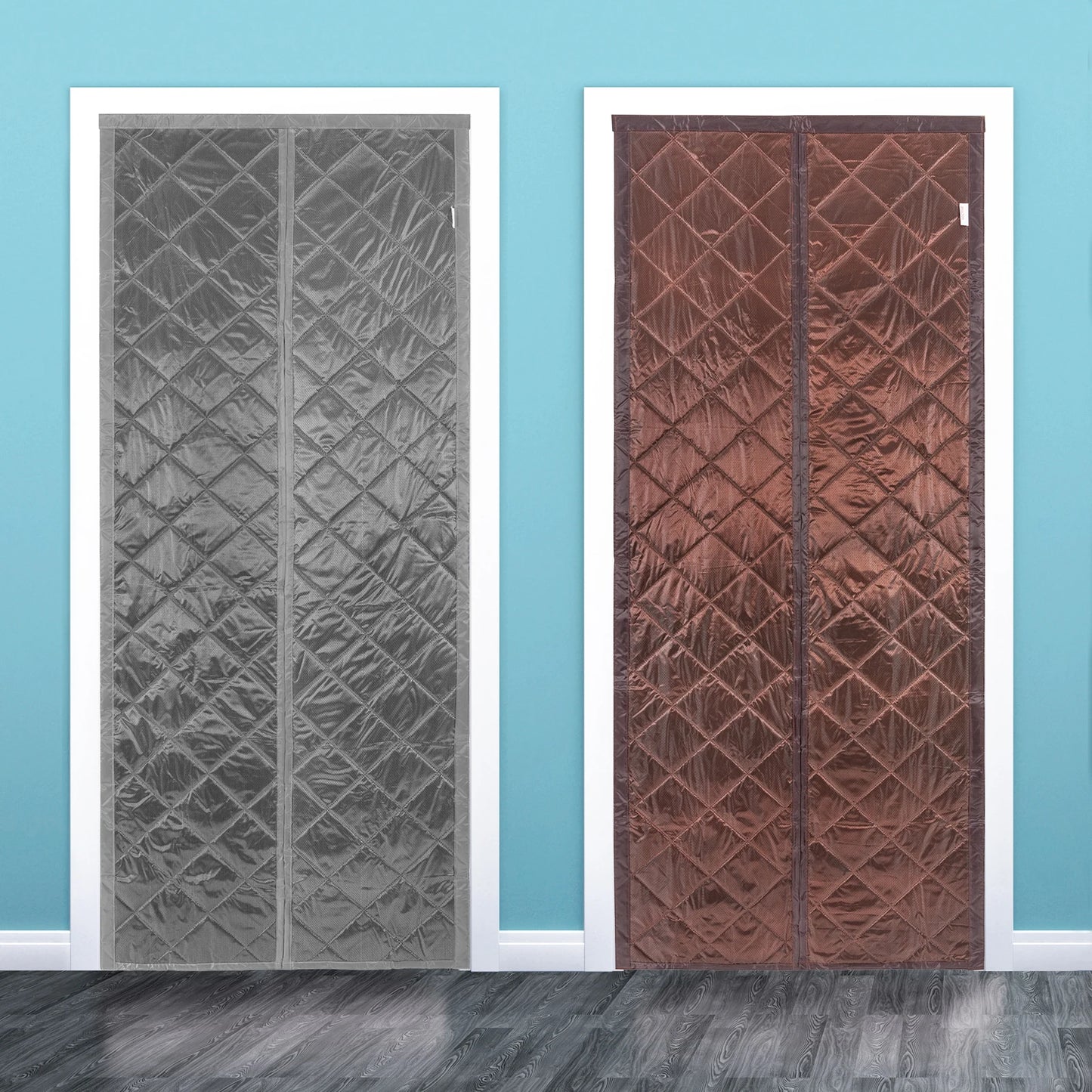 0.85*2.05m Magnetic Thermal Insulated Door Curtain Door Insulation Curtain Center Opening Doorway For 32 * 80 Inch Doors