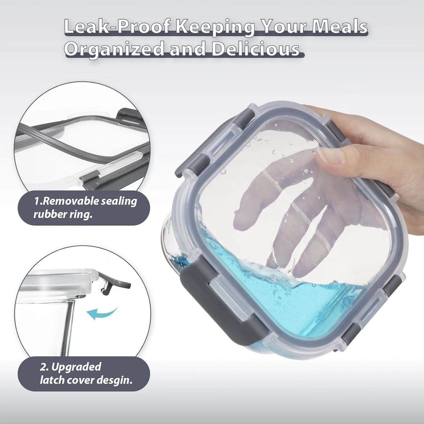 Glass Food Storage Containers With Lids Airtight Meal Prep