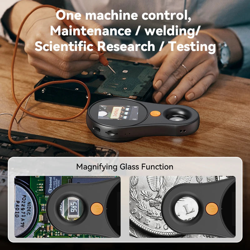 500X Digital Microscope 1080P 2.0inch Video Coin Microscopio with Magnifying Glass for Electronics Repair With 8LED Micro Lens