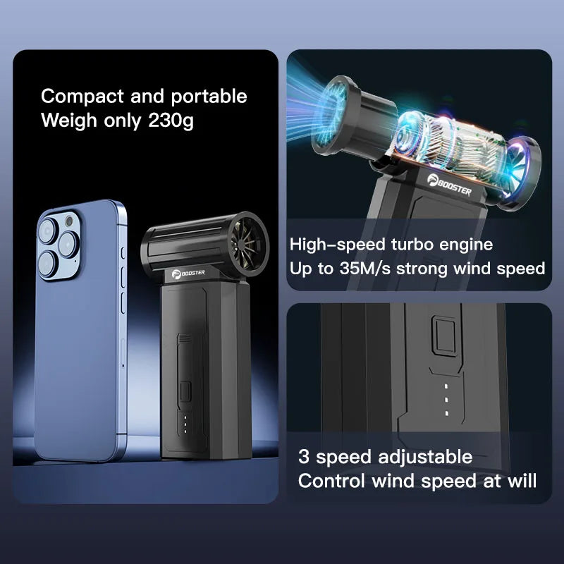 Booster W01 Mini Turbo Fan Powerful Air Blower Pro