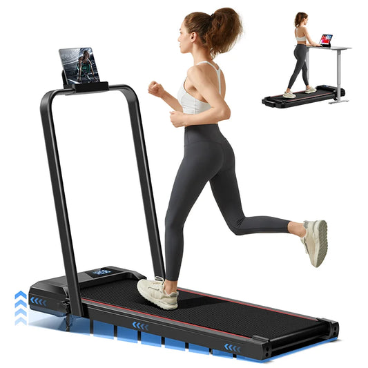 UMAY Walking Pad Treadmill: Incline, Under-Desk, Diamond Belt, Lightweight, Home/Office LED Display