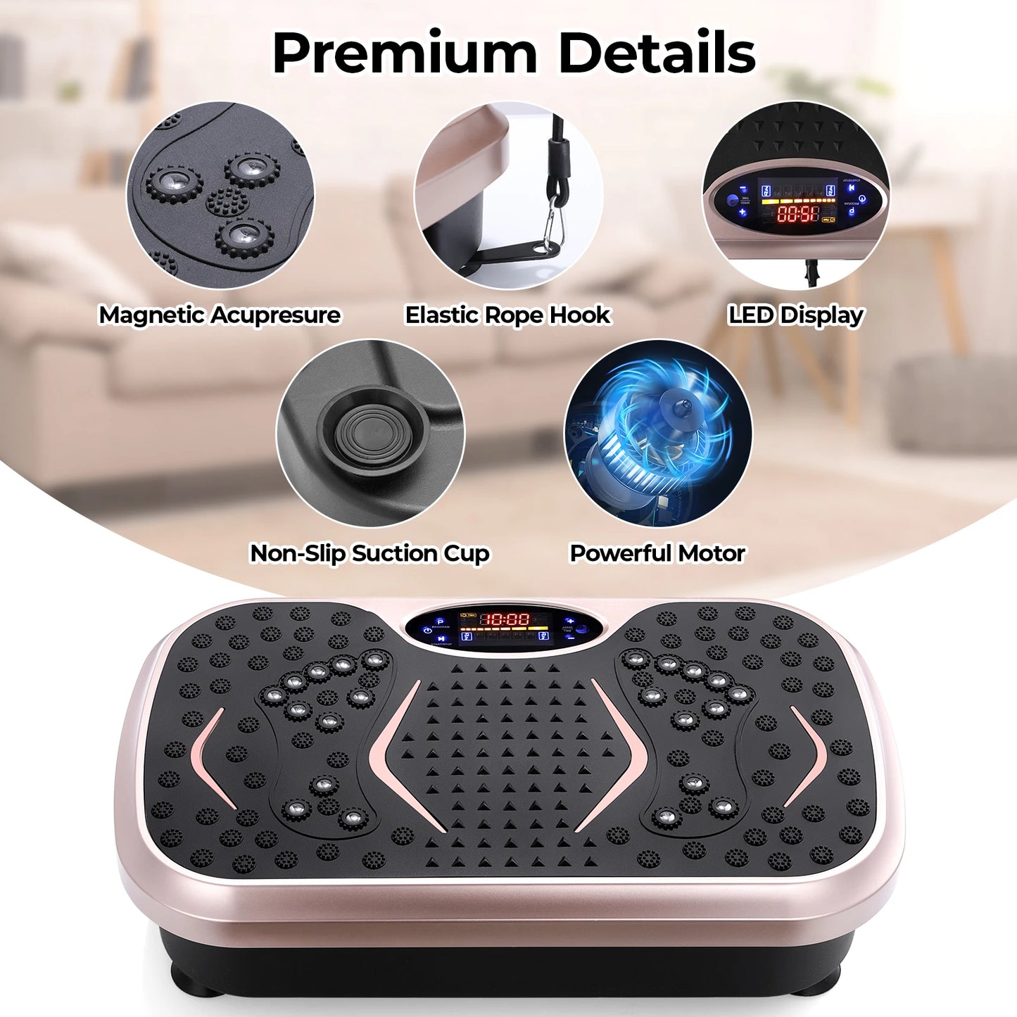 Vibration Plate Exercise Machine, Vibration Plate for Lymphatic Drainage, Whole Body Workout Vibrate Fitness Platform