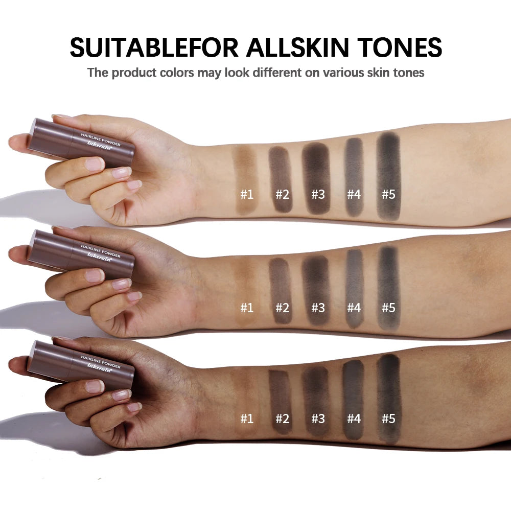 Hairline Shadow Powder Hair Waterproof Hairline Root Cover Up Natural Black Brown Eyebrow Contour Stick Repair Fill in Hair Tool